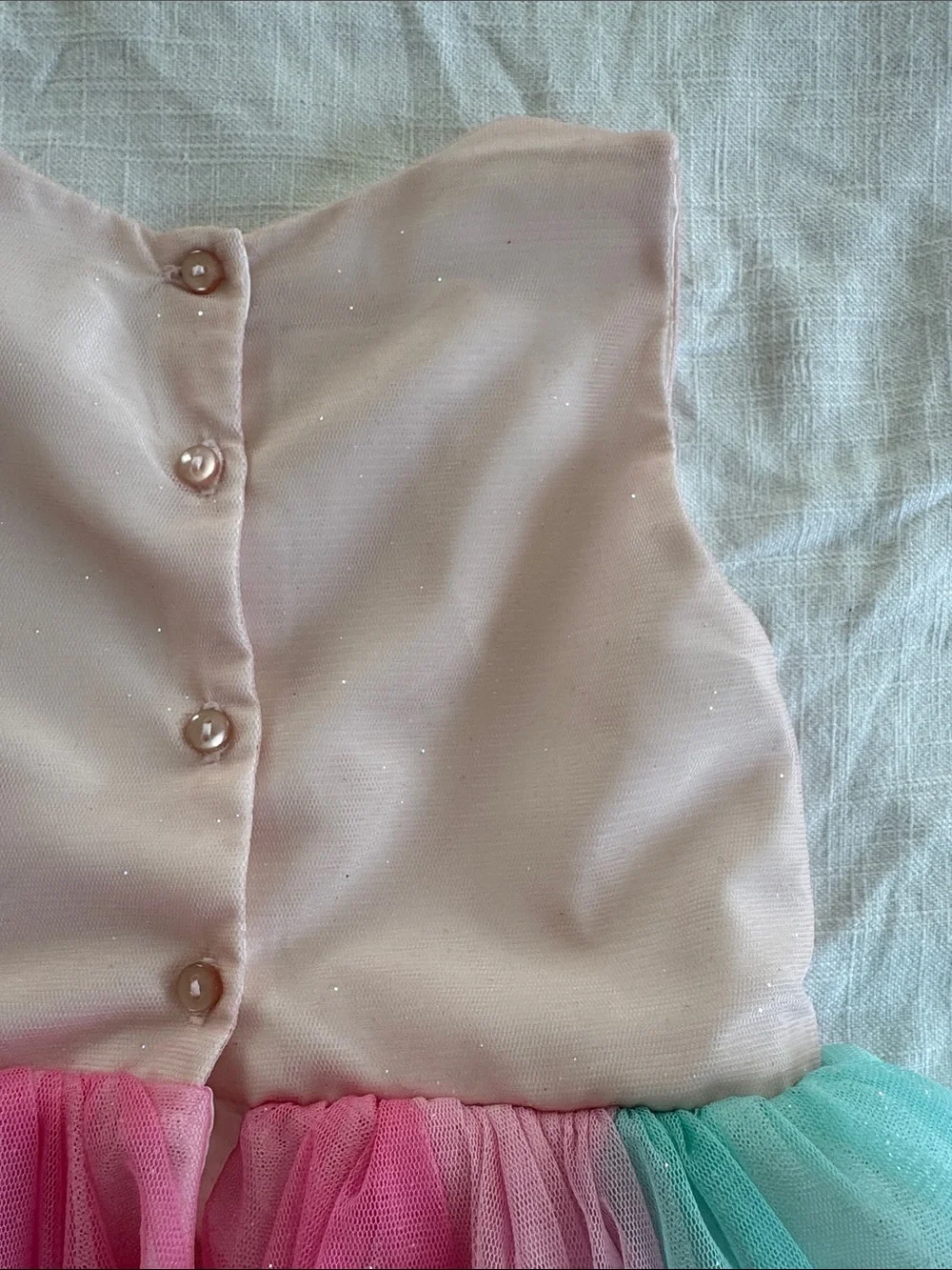 H&M Pink Sequin Bodice Rainbow Tulle Party Dress